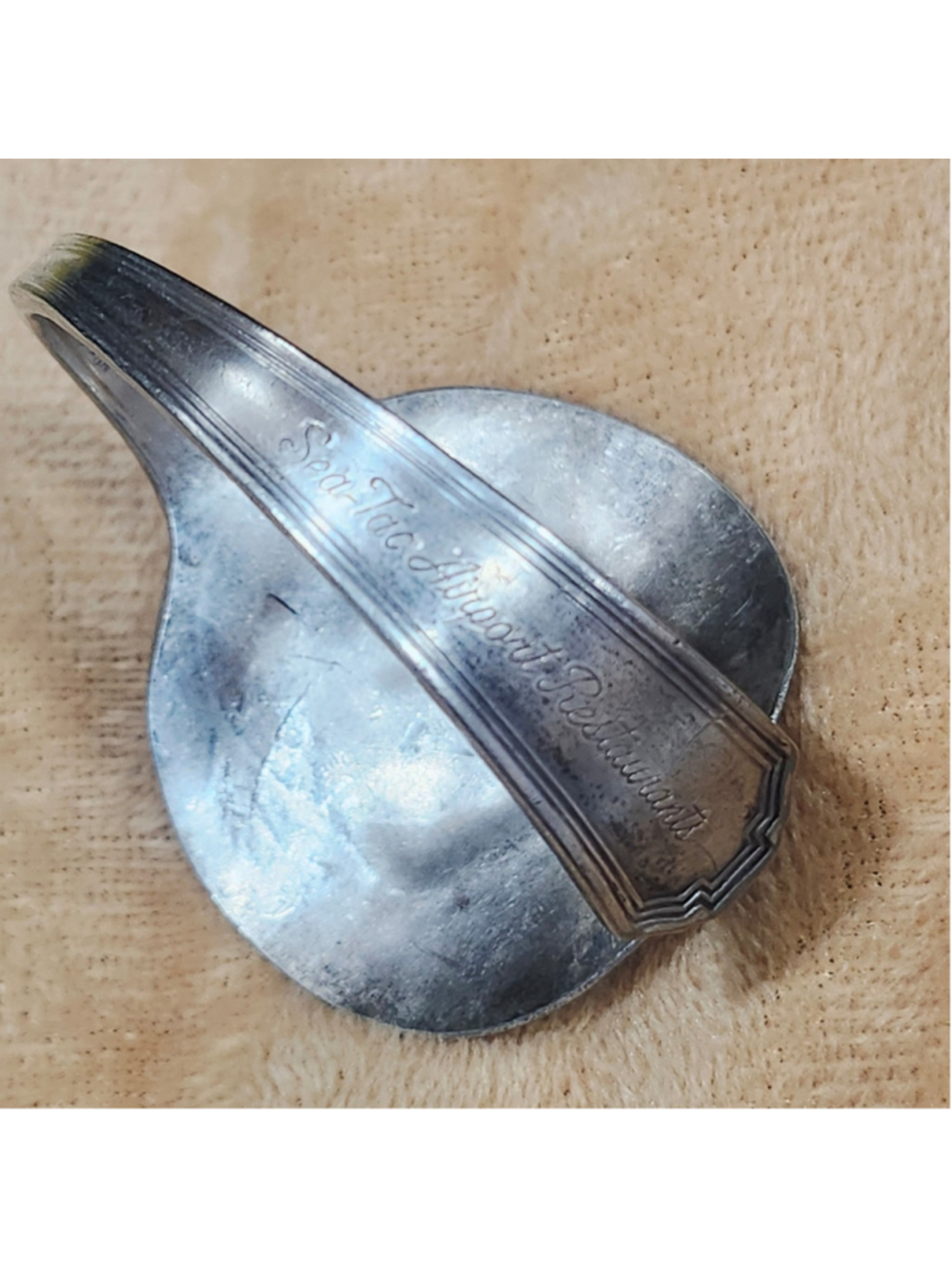 Sea-Tac airport Restaurant silverplate Vintage Spoon Bracelet